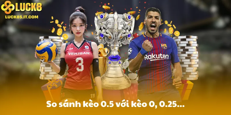 So sánh kèo 0.5 với kèo 0, 0.25, 1 và các biến thể khác